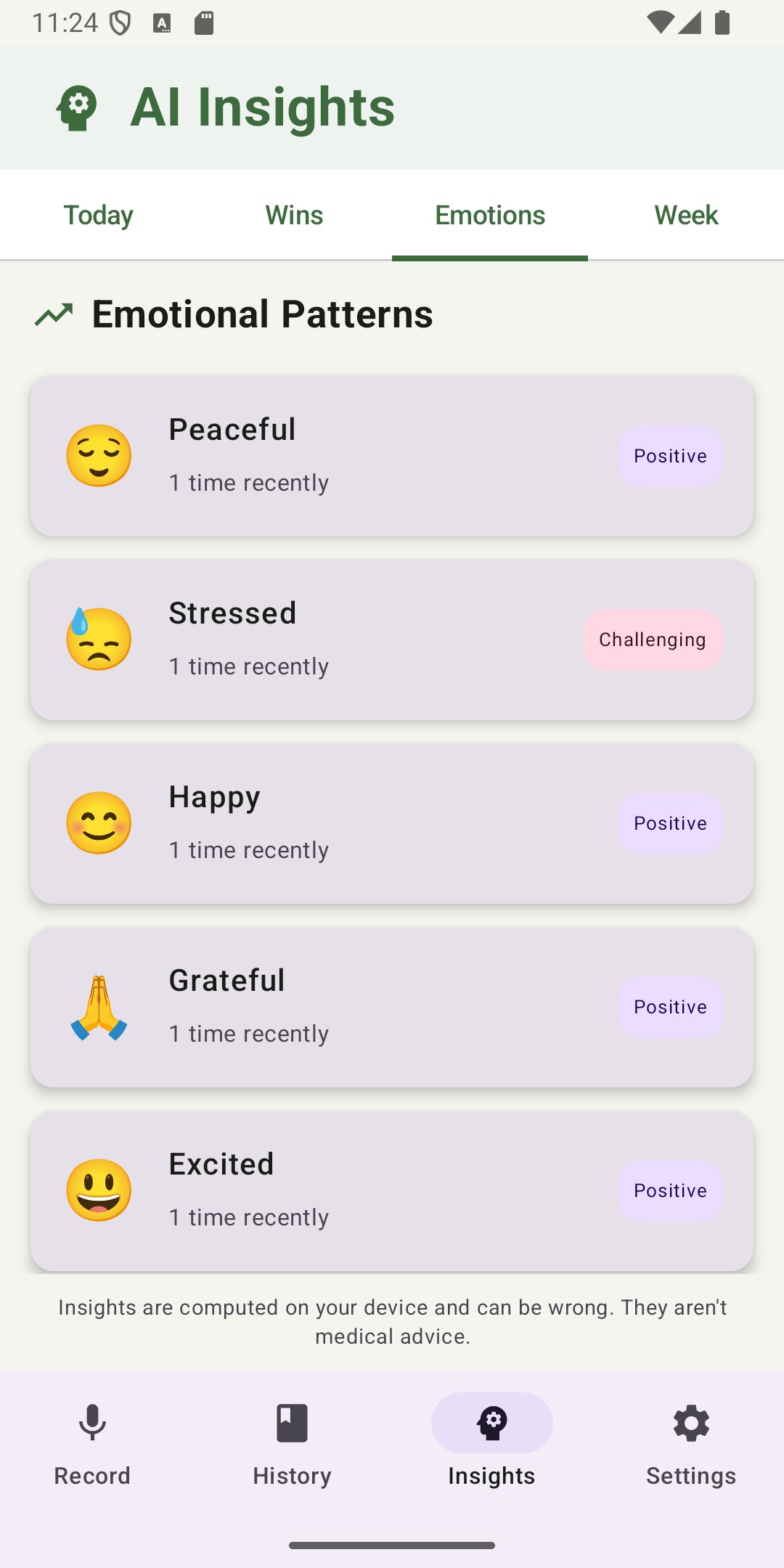 Mood and emotion trends in Jurnalr
